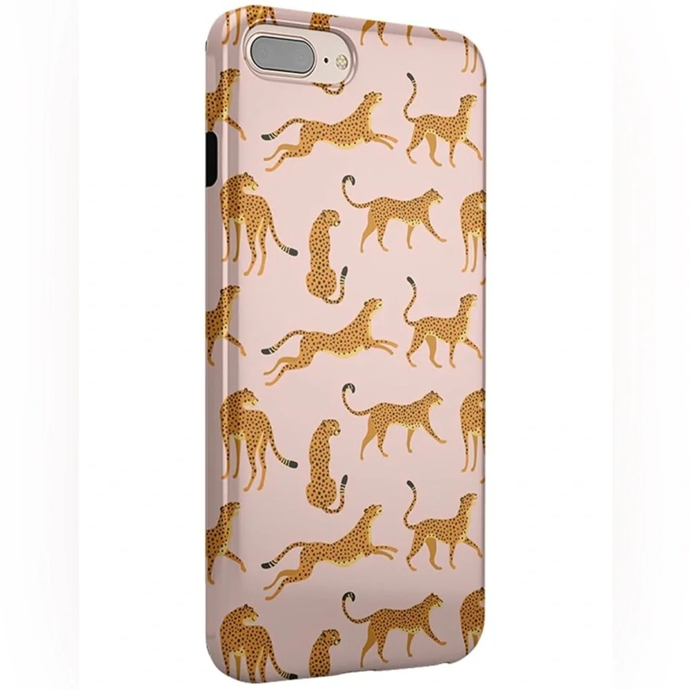 Casely iPhone 6/6s/7/8 Plus Case | On The Prowl | Pink Leopard Print Case